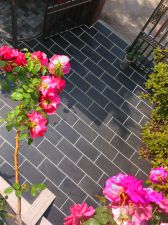 High quality natural black Slate outdoor paving stone non skid step garden floor tiles wholesale